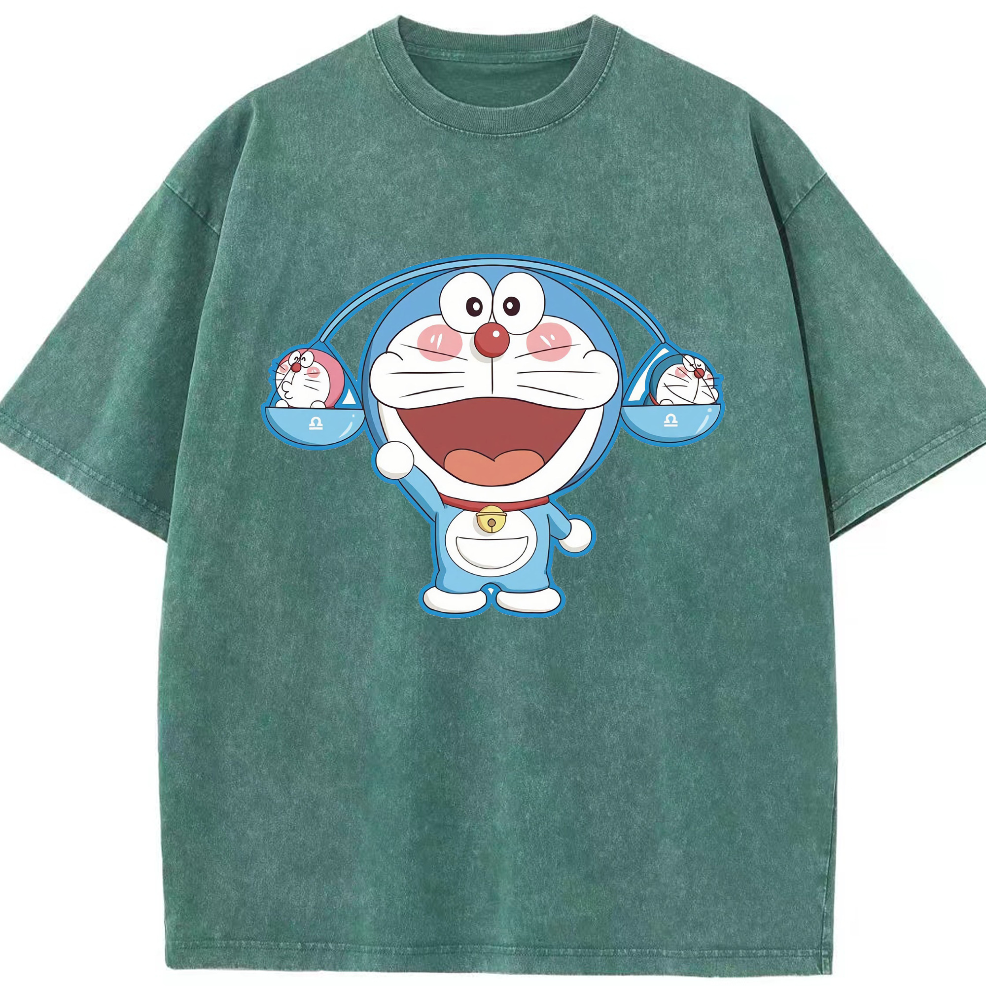 （画像用） ドラえもん Doraemon 綿100% ヴィンテージ風 半袖Tシャツ（フロントプリント）